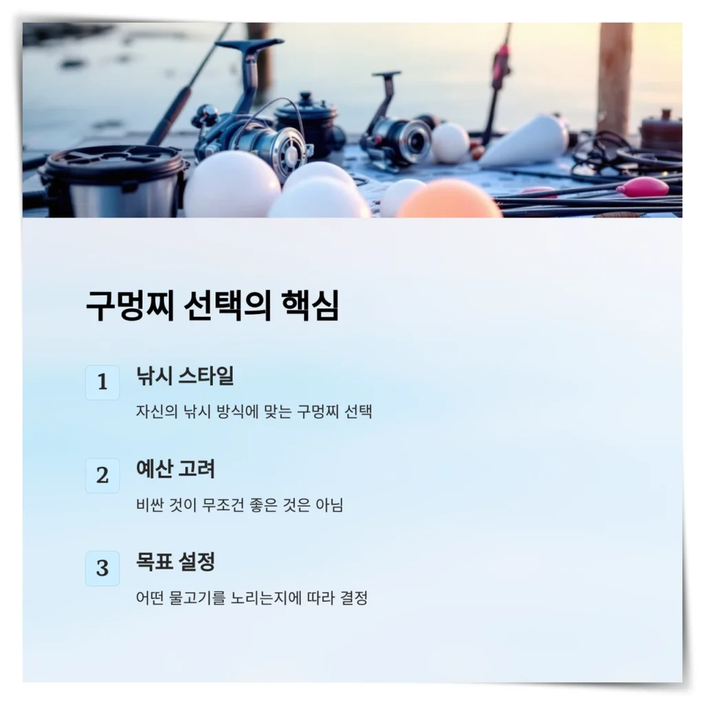 비싼 구멍찌와 싼 구멍찌: 낚시꾼의 선택은? 7 구멍찌-선택의-핵심