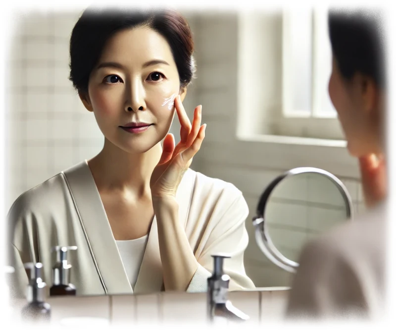 중년 피부 관리: 검버섯, 기미, 주근깨의 차이 5 중년-피부-관리:-수분크림