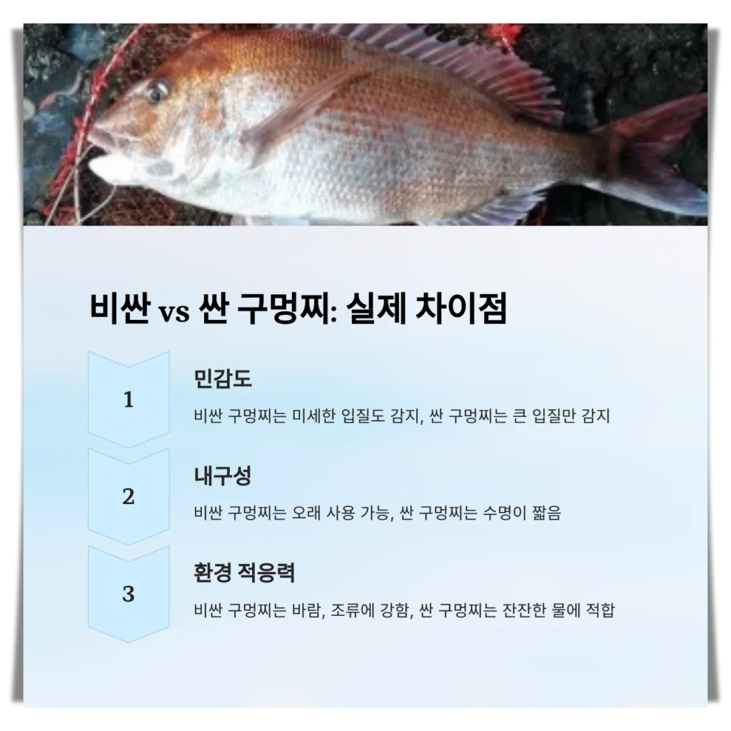 비싼 구멍찌와 싼 구멍찌: 낚시꾼의 선택은? 5 구멍찌-차이점