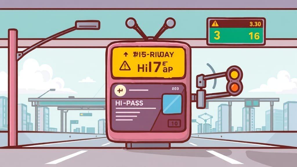 하이패스 오류 완벽 해결: 원인 분석부터 예방 꿀팁까지! 1 단말기 오류 원인 분석 (cartoon 스타일)