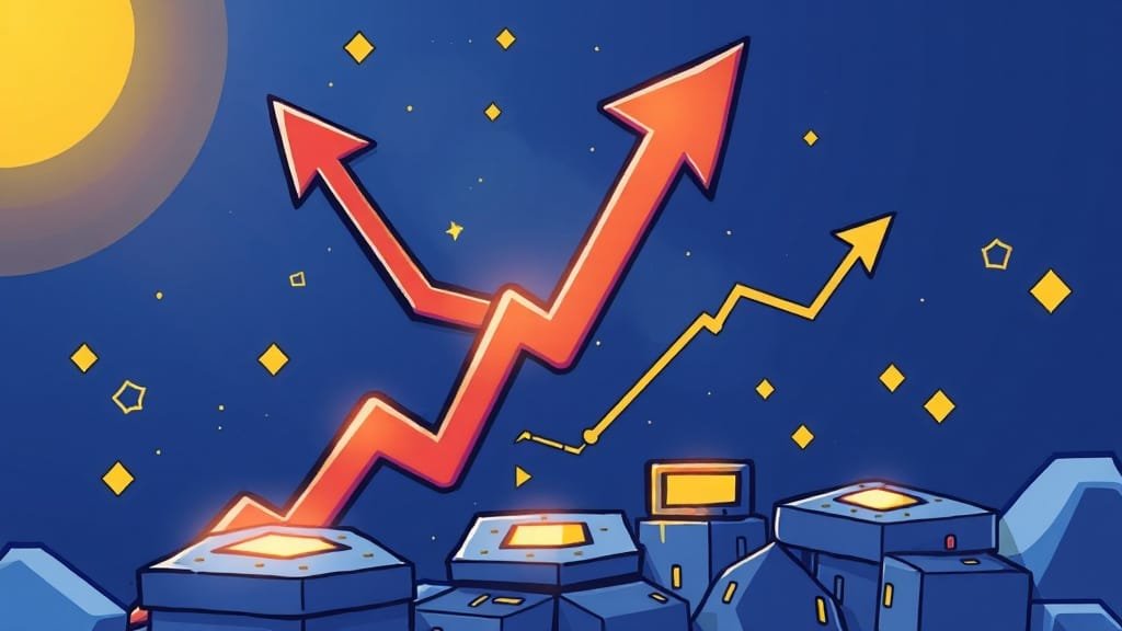 목표 주가 및 전망 비교 (cartoon 스타일)