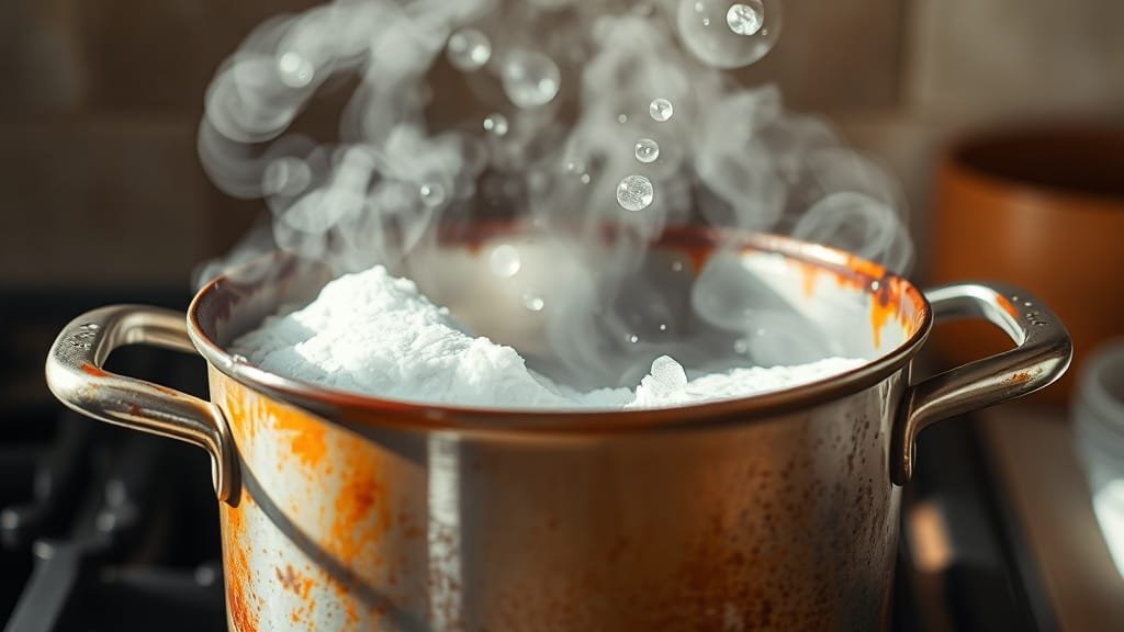 탄 냄비 닦는 법 A to Z: 베이킹소다, 과탄산소다 활용법 & 예방 꿀팁 2 베이킹소다 활용법 (watercolor 스타일)