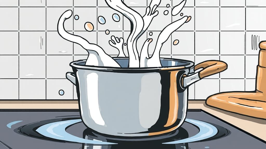 탄 냄비 닦는 법 A to Z: 베이킹소다, 과탄산소다 활용법 & 예방 꿀팁 6 세척 시 주의사항 및 팁 (illustration 스타일)