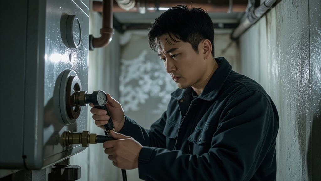 린나이 보일러 고장 해결: 증상별 원인, 에러코드 자가 진단 및 응급조치 4 💧 보일러 누수 원인 파악 및 대처