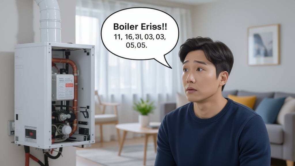 린나이 보일러 고장 해결: 증상별 원인, 에러코드 자가 진단 및 응급조치 2 🔍 주요 에러 코드별 자가 진단 및 해결 방법