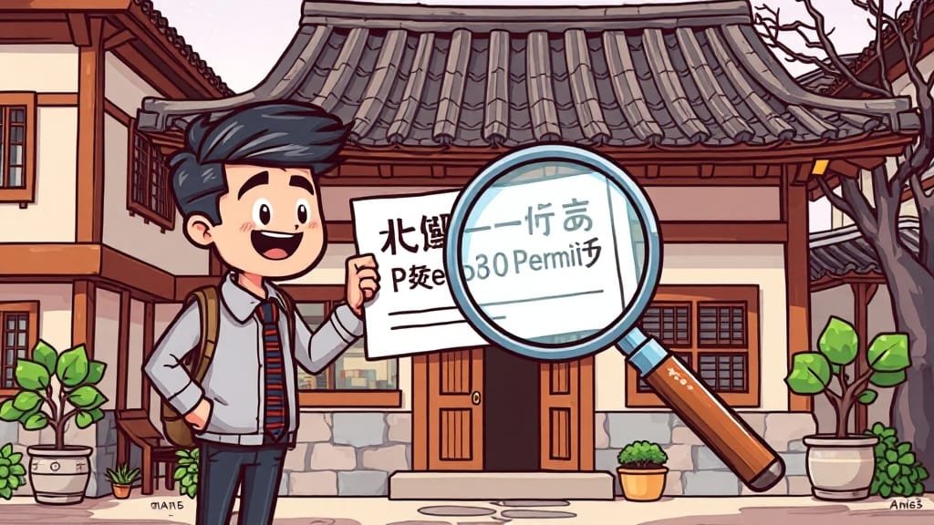 외국인 토지거래허가제 (cartoon 스타일)