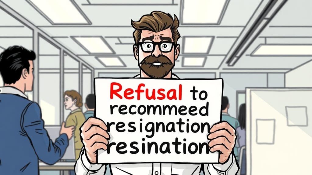 권고사직 A to Z: 실업급여 조건, 이직확인서, 거부 방법 완벽 가이드 5 권고사직, 거부할 수 있을까? (illustration 스타일)