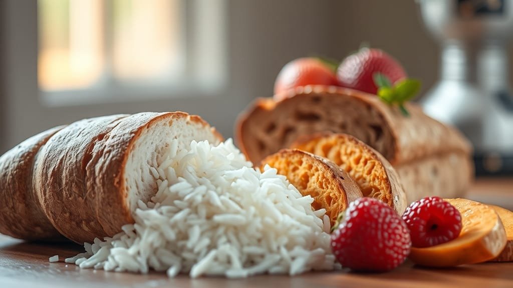 혈당 스파이크 A to Z: 원인, 위험, 식습관, 관리법, 당뇨병 환자 가이드 3 혈당 높이는 음식 (realistic 스타일)