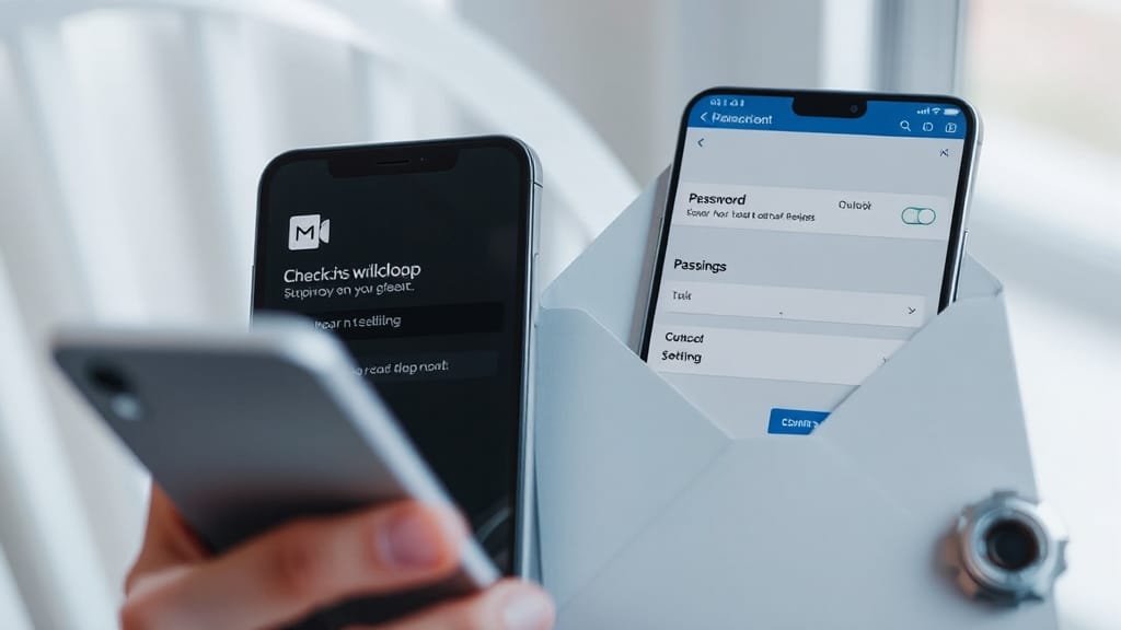 IMAP/POP3 설정 & 외부 앱 사용법 (realistic 스타일)