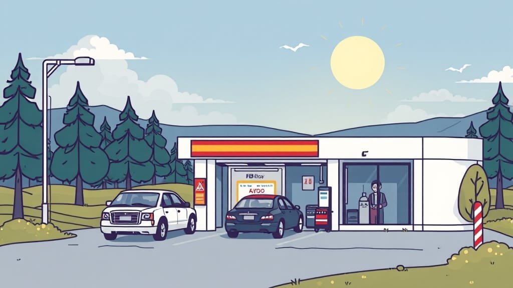 2025 고속도로 휴게소 정비소 완벽 가이드: 이용법, 고장 대처, 2차사고 예방 3 휴게소 정비소, 어떻게 이용할까? (illustration 스타일)