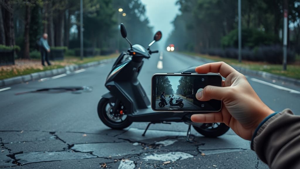 사고 시, 침착하게 대처하세요 (realistic 스타일)