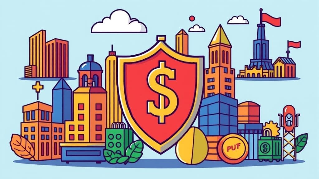 손실 방어 ETF 투자 전략: 하락장에도 안전하게 KOSPI 5000 시대를 대비하는 법 3 분산 투자 전략: 위험 관리의 핵심 (cartoon 스타일)