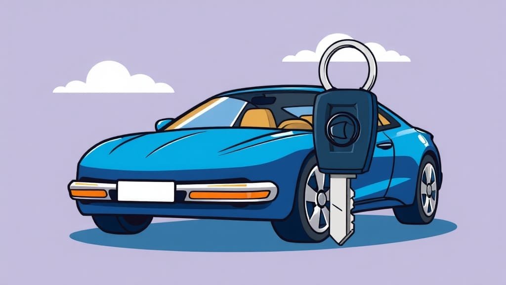 스마트키 분실 시 대처법 (cartoon 스타일)