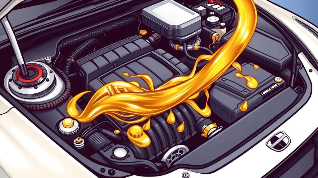 코나 1.6 터보 엔진오일 감소 문제 완벽 분석: 원인, 해결책 총정리 5 엔진오일 교체 주기 및 방법 (illustration 스타일)