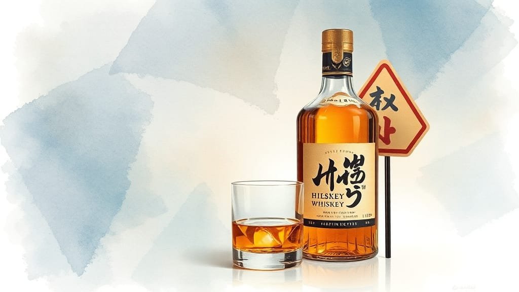히비키 위스키 면세 & 세금 (watercolor 스타일)