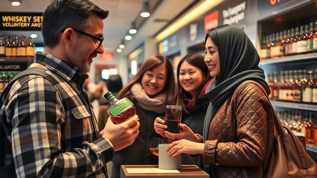 위스키 반입 시 주의사항 (realistic 스타일)