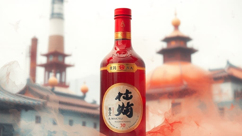 중국 4대 명주 완벽 가이드: 역사, 특징, 음용법, 구매 팁 총정리 2 마오타이주: 중국의 국주 (watercolor 스타일)