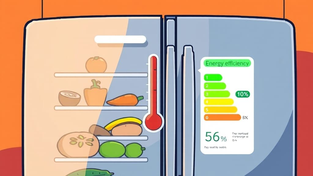 미니 냉장고 컴프레서 문제 해결 : 작동 원리부터 전기 요금 절약 팁까지 3 작동 빈도에 영향을 주는 요인들 (cartoon 스타일)