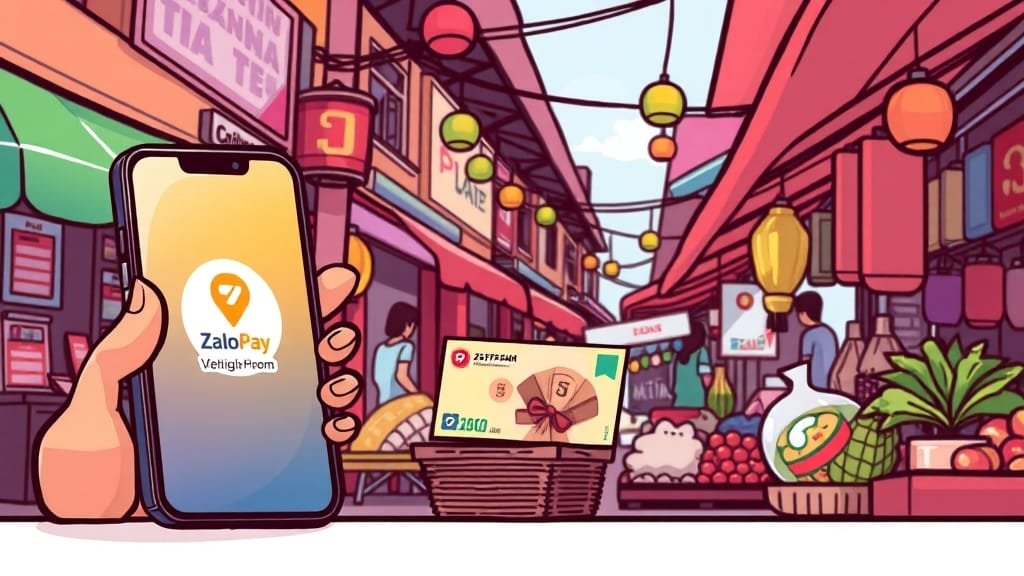 ZaloPay 완전 정복: 설치부터 베트남 여행 꿀팁까지! 2 ZaloPay 설치 및 가입 방법 (cartoon 스타일)