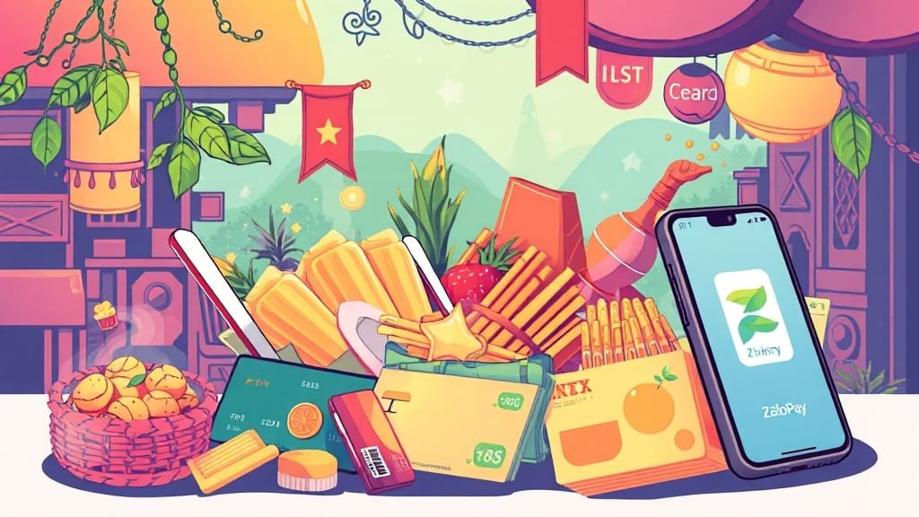 ZaloPay 완전 정복: 설치부터 베트남 여행 꿀팁까지! 4 베트남 여행 시 ZaloPay 사용 팁 (illustration 스타일)