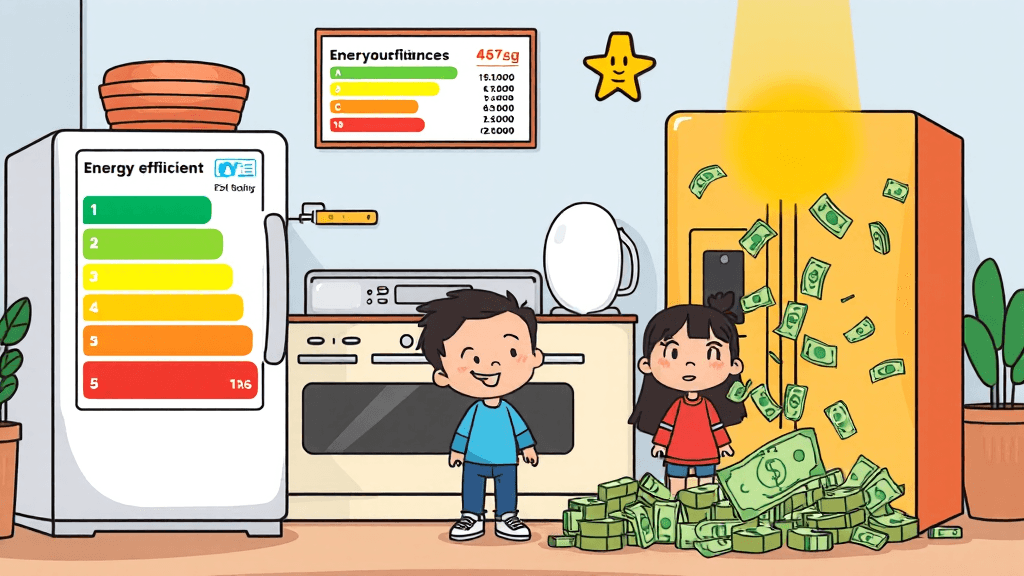 으뜸효율 가전 환급 A to Z: 대상 품목부터 신청 방법, 꿀팁까지! 8 으뜸효율 가전 환급, 놓치지 마세요! (cartoon 스타일)