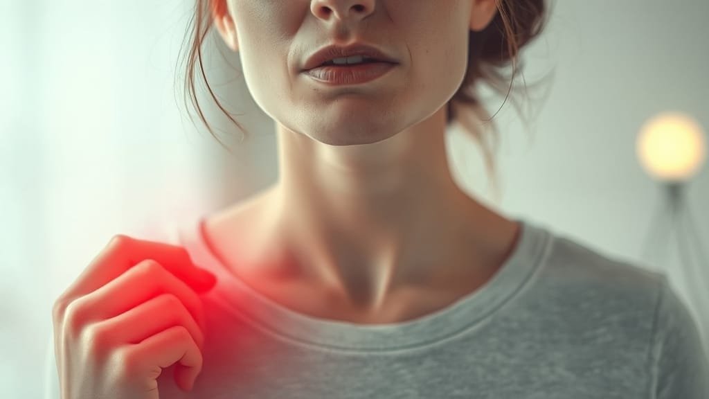 여성 심근경색의 주요 비전형 증상 (watercolor 스타일)