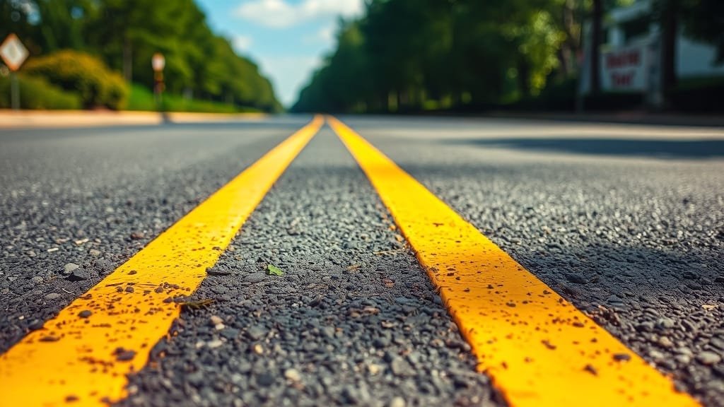 황색 실선: 주정차 금지! (realistic 스타일)