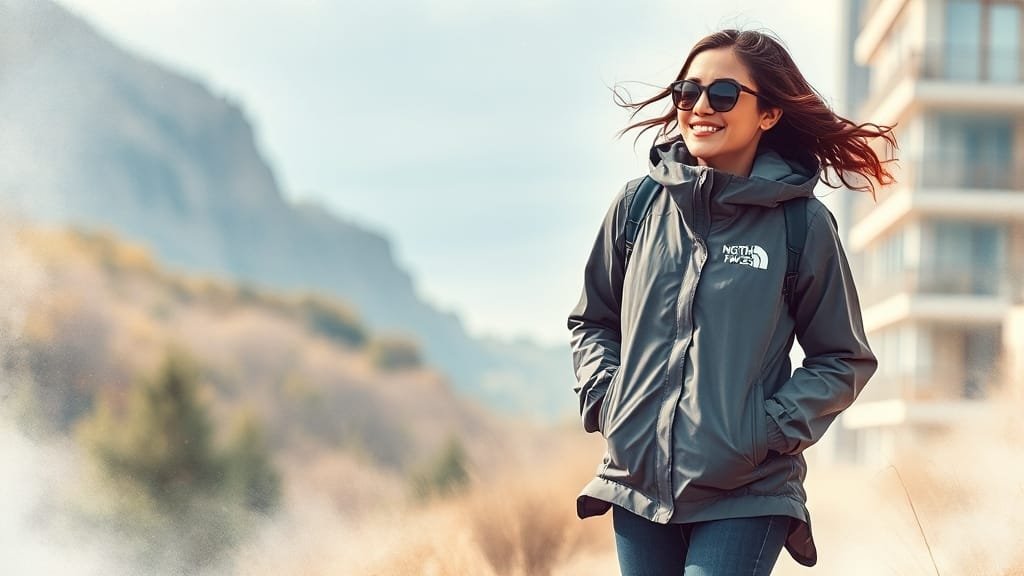 노스페이스 의류 완벽 가이드: 등산부터 고프코어룩 스타일링까지 1 등산 vs. 일상, 선택 가이드 (watercolor 스타일)