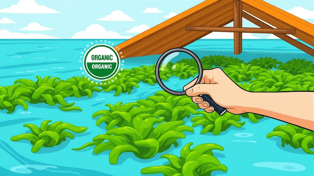 감태 효능부터 부작용, 섭취량, 고르는 법까지 완벽 정리! 7 좋은 감태, 어떻게 고를까요? (cartoon 스타일)