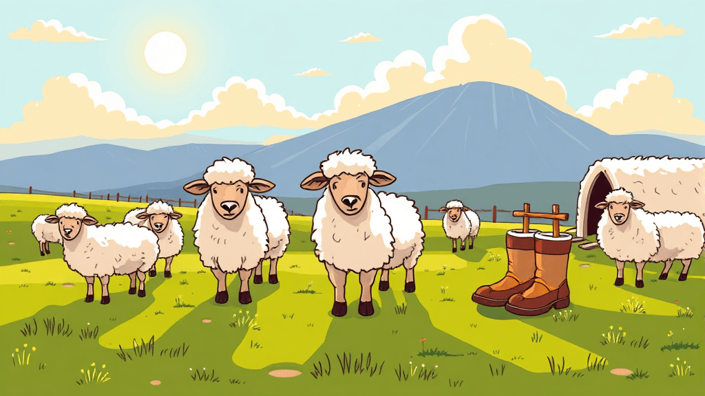 어그 부츠 완벽 가이드: 호주 vs 미국 UGG 비교, 선택부터 관리까지! 3 양털 품질, 어디가 좋을까? (cartoon 스타일)