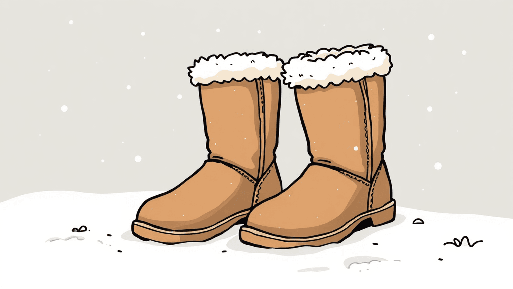 어그 부츠 완벽 가이드: 호주 vs 미국 UGG 비교, 선택부터 관리까지! 6 어그 부츠, 사이즈 선택이 중요해요! (illustration 스타일)