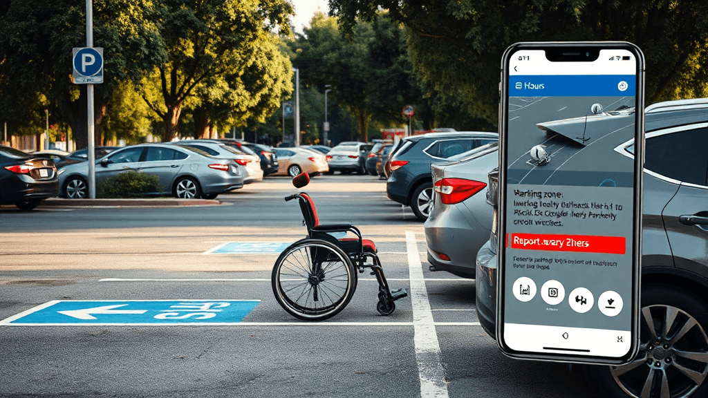 불법 주차 신고 방법 (realistic 스타일)