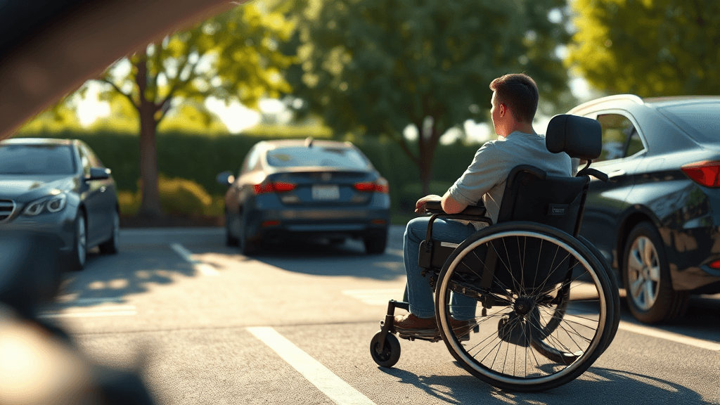 주차표지 발급 및 주의사항 (realistic 스타일)