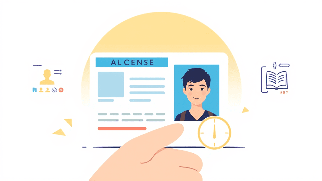 갱신 준비물 및 필요 서류 (illustration 스타일)