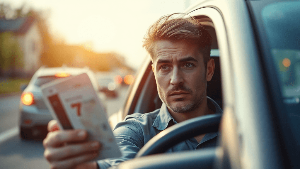 갱신 기간 경과 시 과태료 (realistic 스타일)