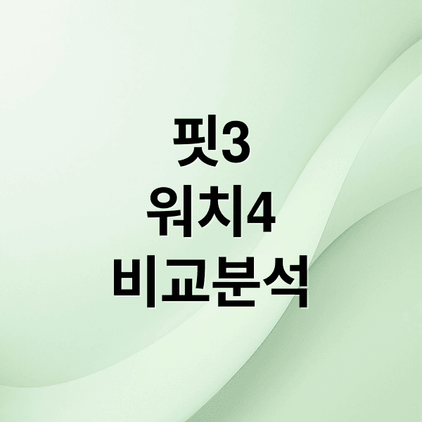 갤럭시 핏3 vs 워치4, 핵심 기능부터 가성비까지 완벽 비교 분석