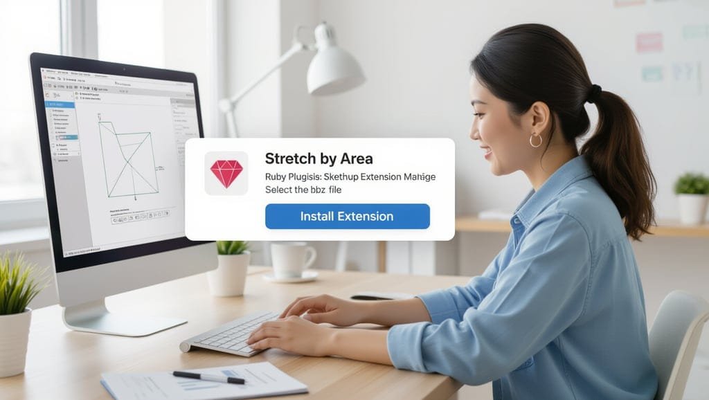 스케치업 'Stretch by Area' 루비: 설치부터 효율 극대화까지 2 💡 'Stretch by Area' 루비, 쉽게 설치하는 방법