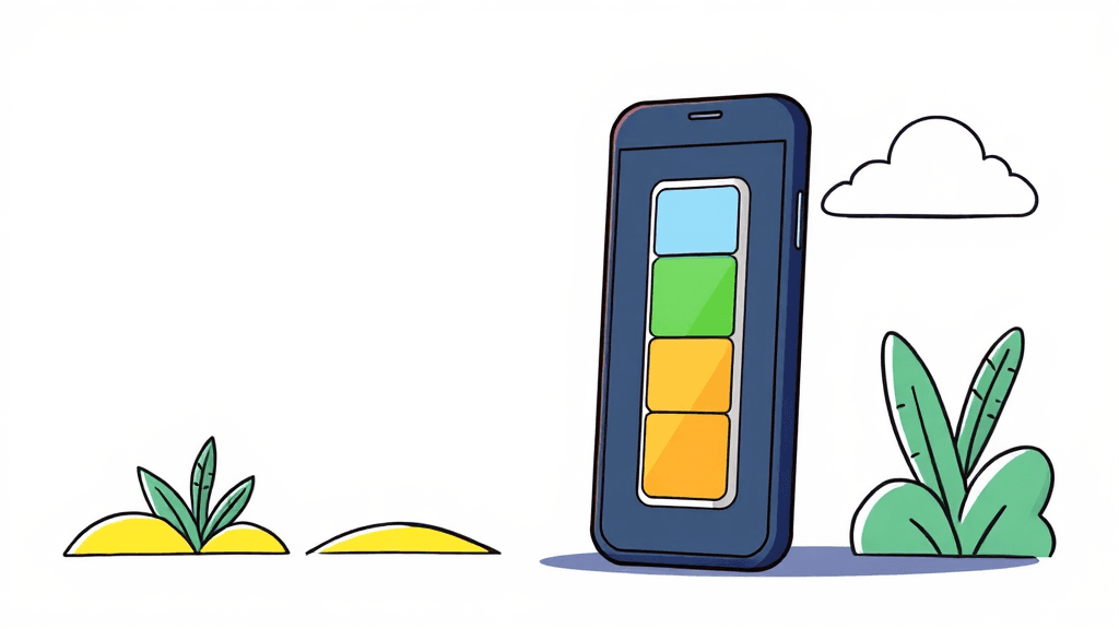 업데이트 후, 배터리 얼마나 오래갈까? (cartoon 스타일)