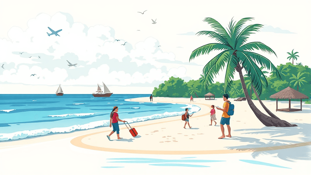 괌 여행, ETA 신청 필수! (illustration 스타일)