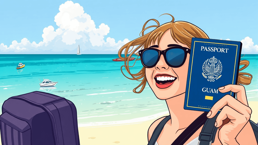 괌 여행, 완벽하게 준비하세요! (illustration 스타일)