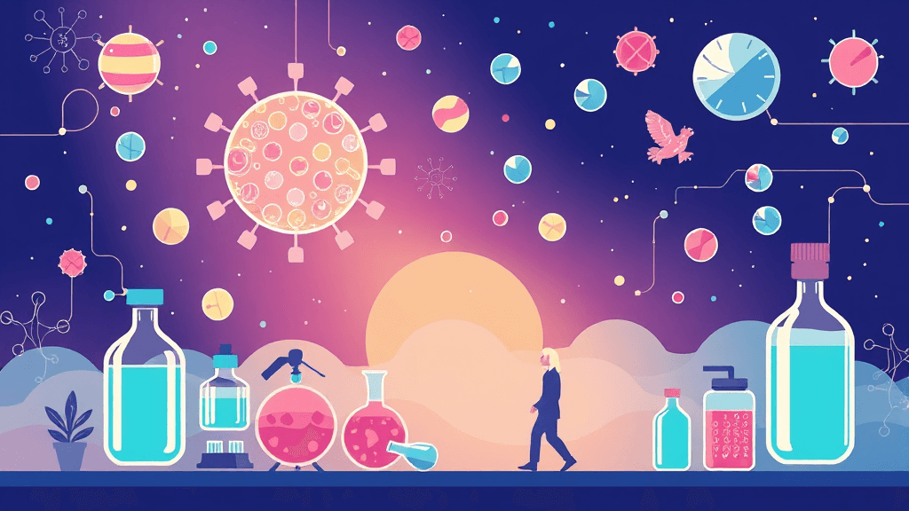 AI 신약 개발 테마주 투자 매력 (illustration 스타일)