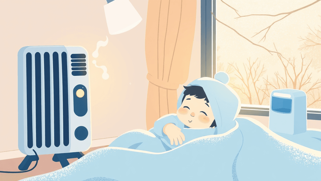 안전하고 건강하게 전기 히터 사용법 (illustration 스타일)