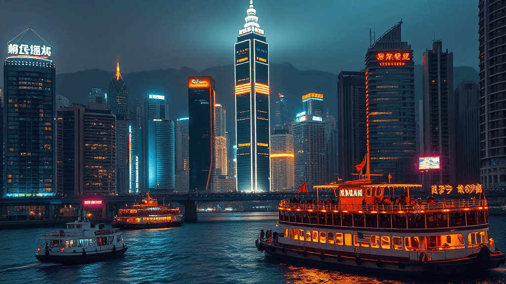 홍콩 야경 투어: 나에게 딱 맞는 선택은? (realistic 스타일)