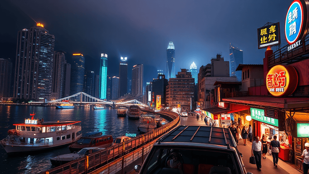 홍콩 야경 명소 BEST: 놓치면 후회할 곳 (realistic 스타일)