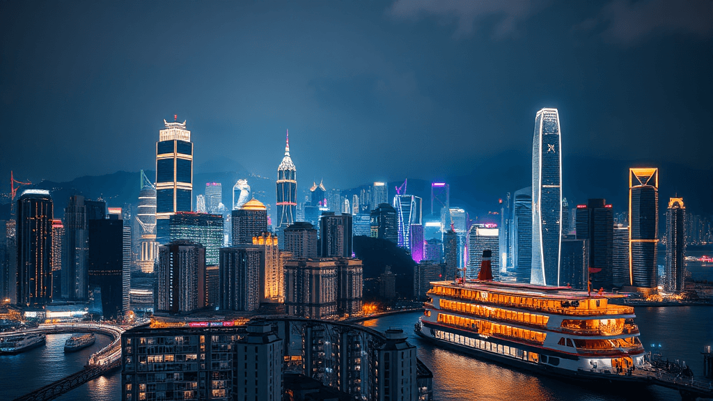홍콩 야경 투어 예약 및 할인 정보: 최저가로 즐기기 (realistic 스타일)
