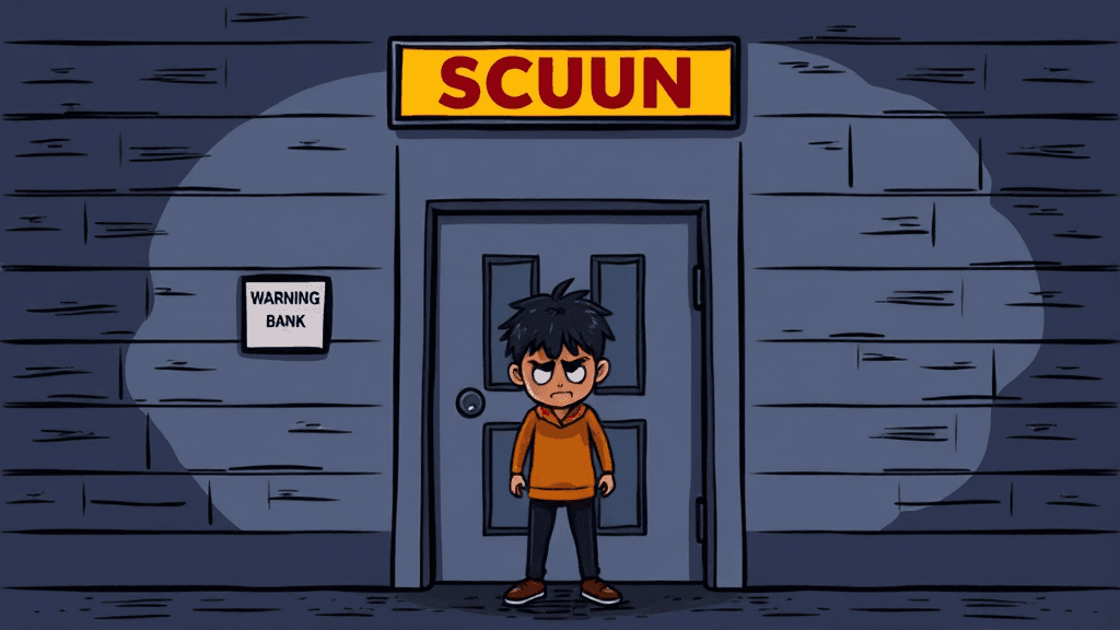 왜 어려울까? 신용불량의 영향 (cartoon 스타일)