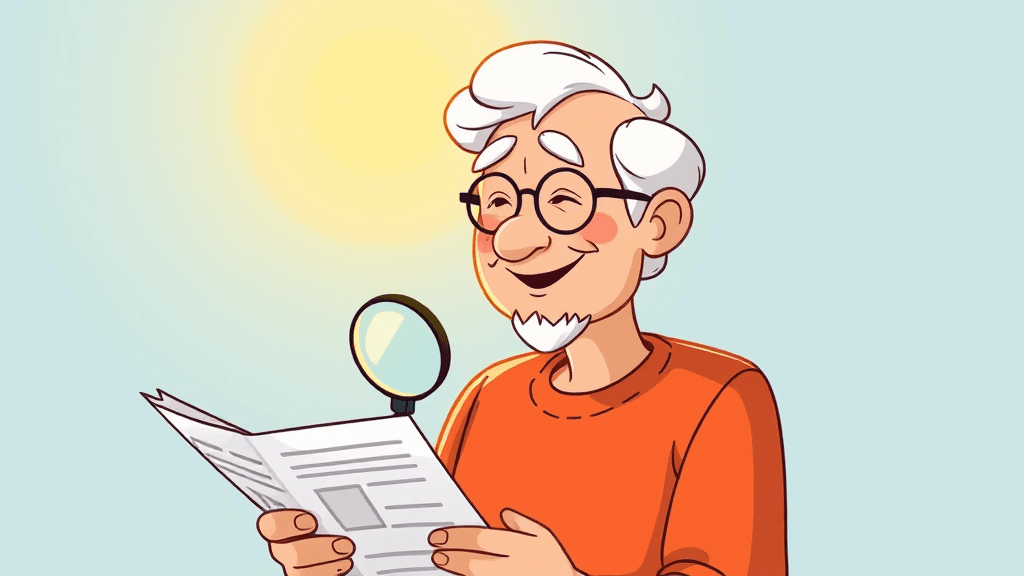 시니어 일자리 신청 방법 (cartoon 스타일)