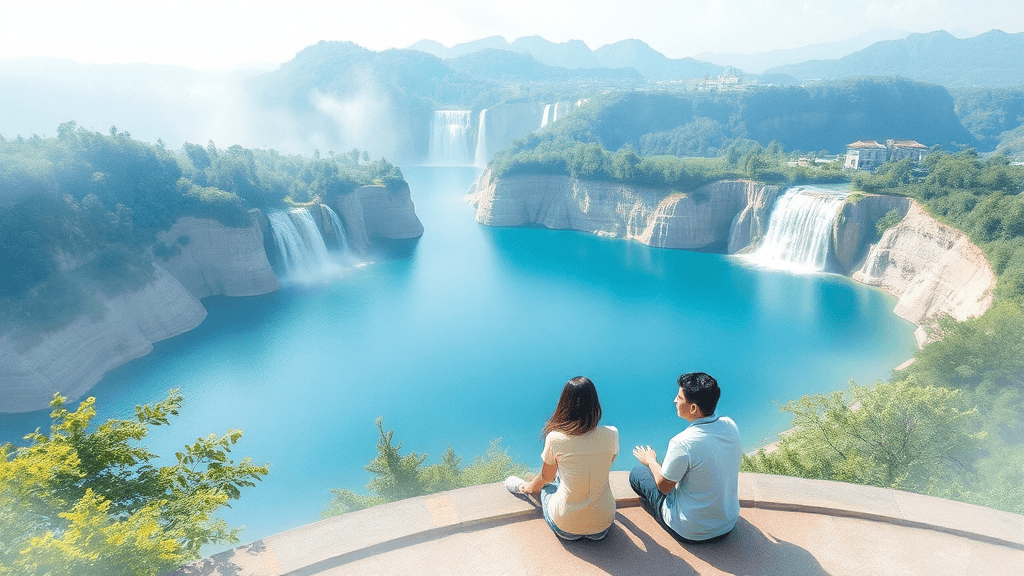 의림지 방문 정보 및 주의사항 (watercolor 스타일)