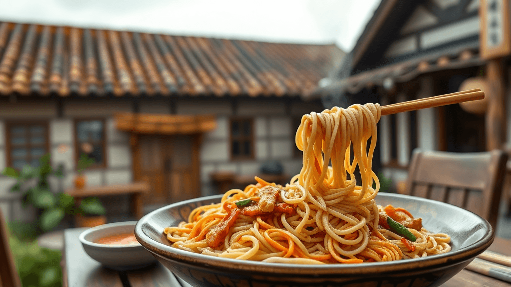 하회마을, 안동의 맛을 경험하다 (realistic 스타일)