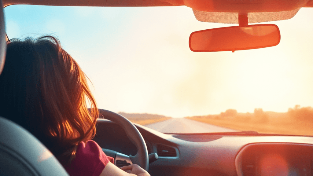 안전 운전, CO2 관리 필수 (watercolor 스타일)